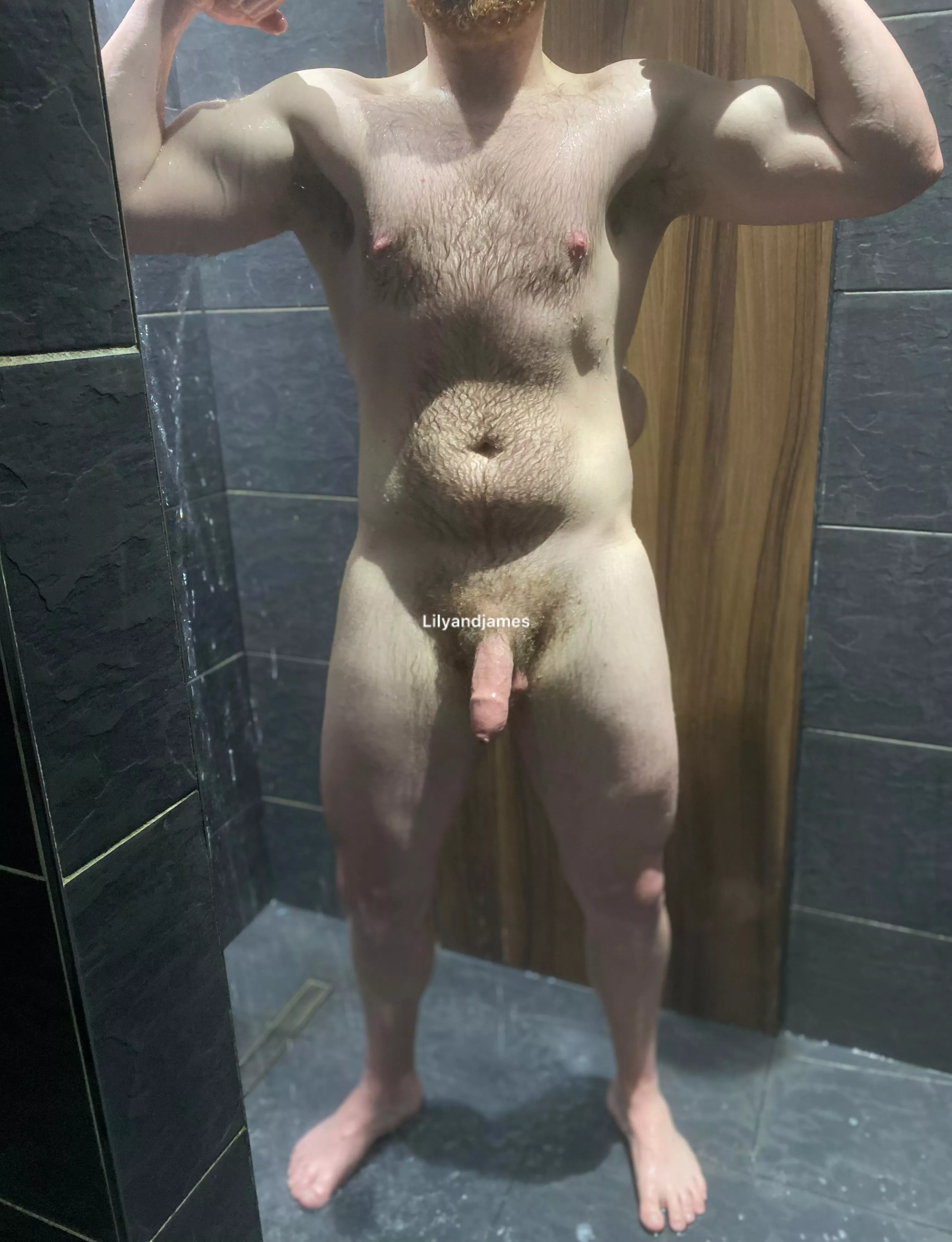 You caught me flexing in the gym showers…
