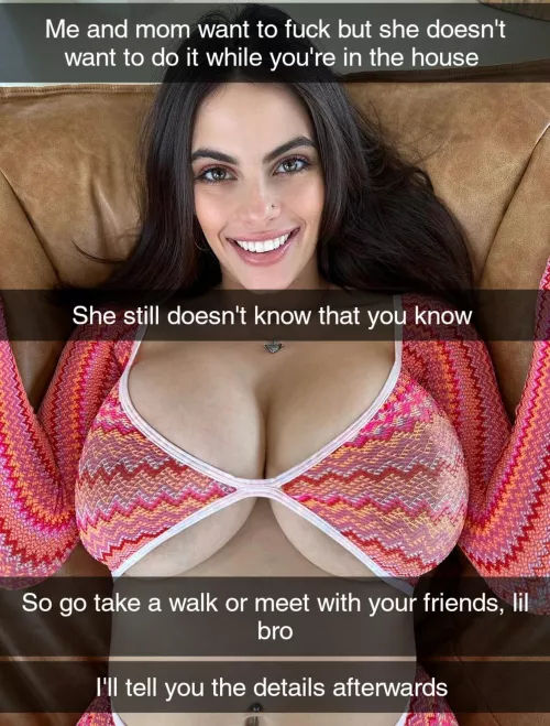 Your mom and your big bro want to fuck but you need to leave the house