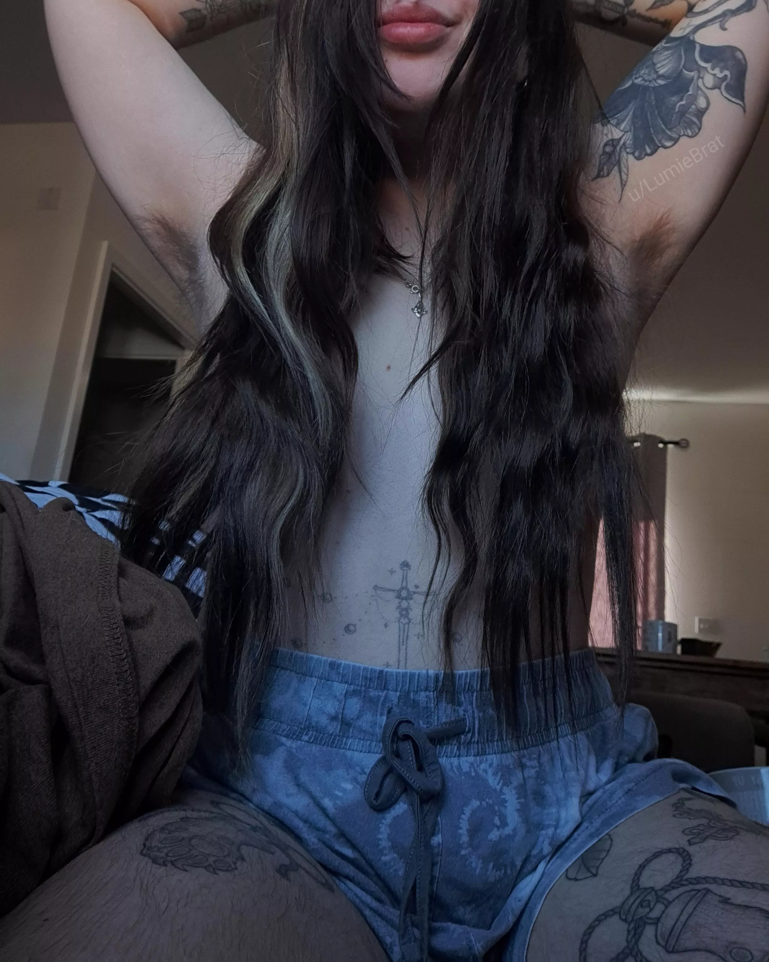 Your view before I pull your face to my armpit