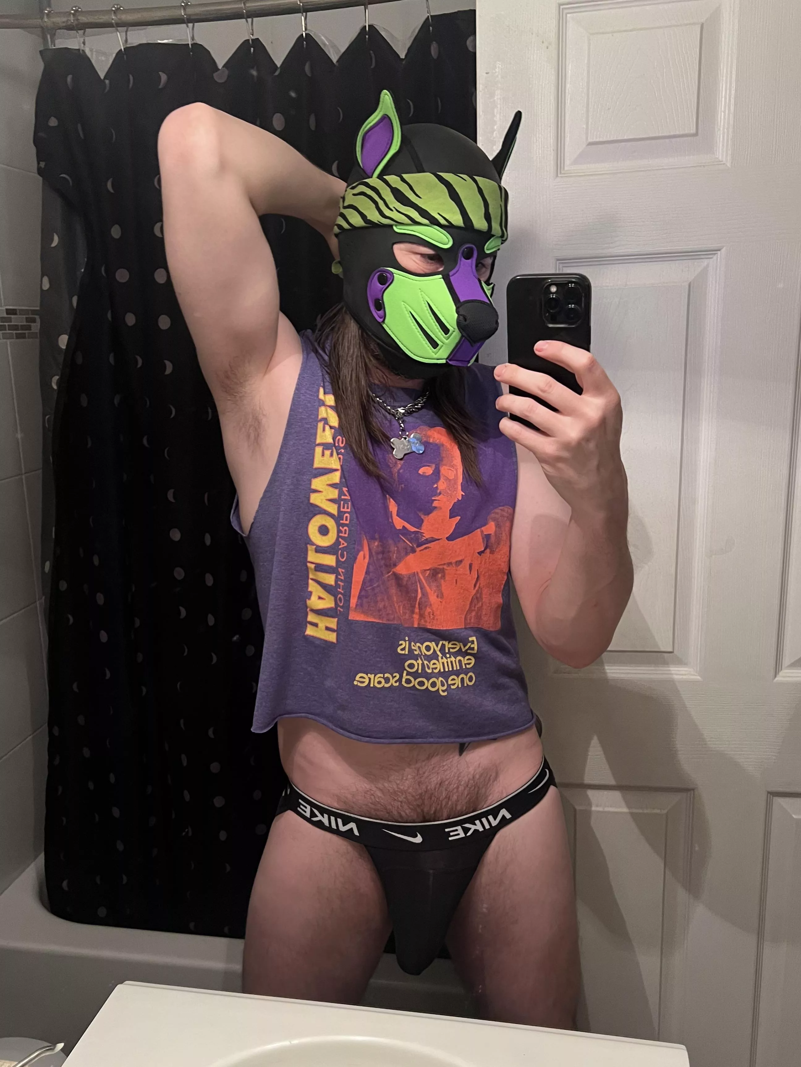 About to break out of this jockstrap! 