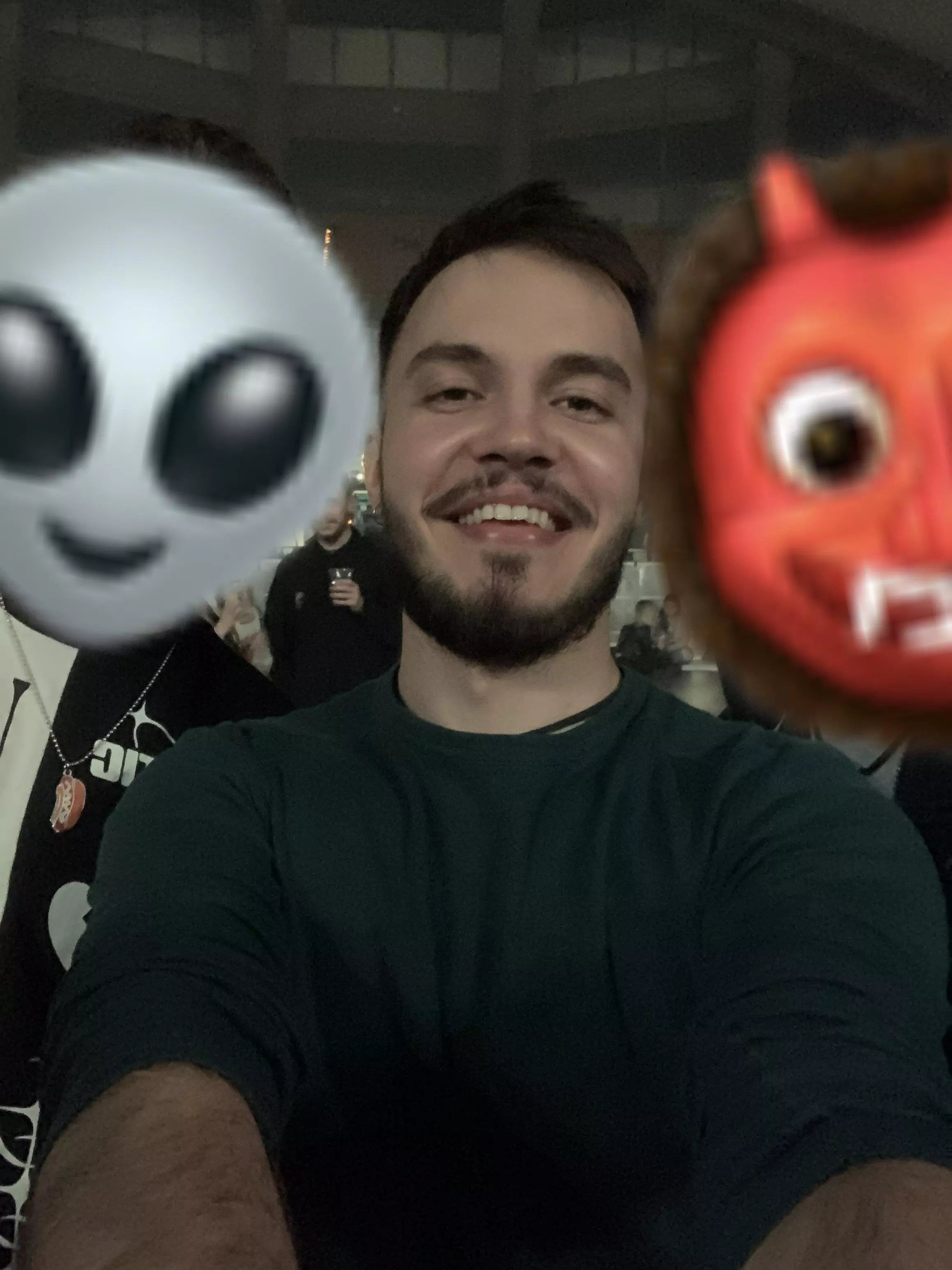 At a concert last month