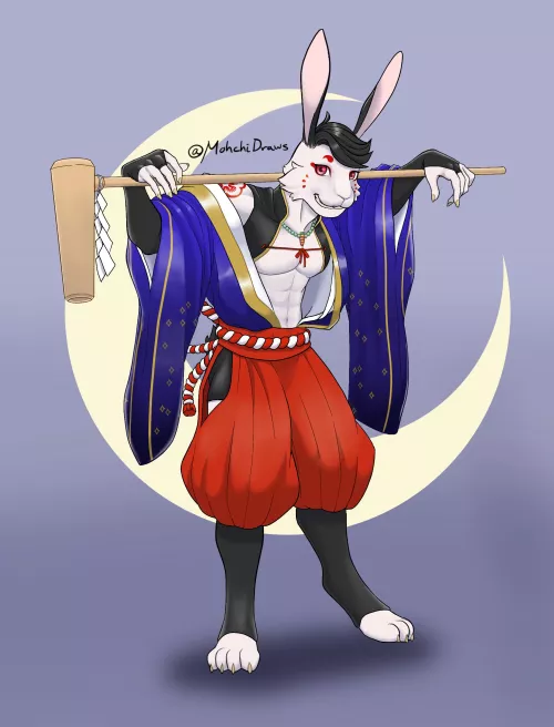 Drew my fursona for a D&D campaign