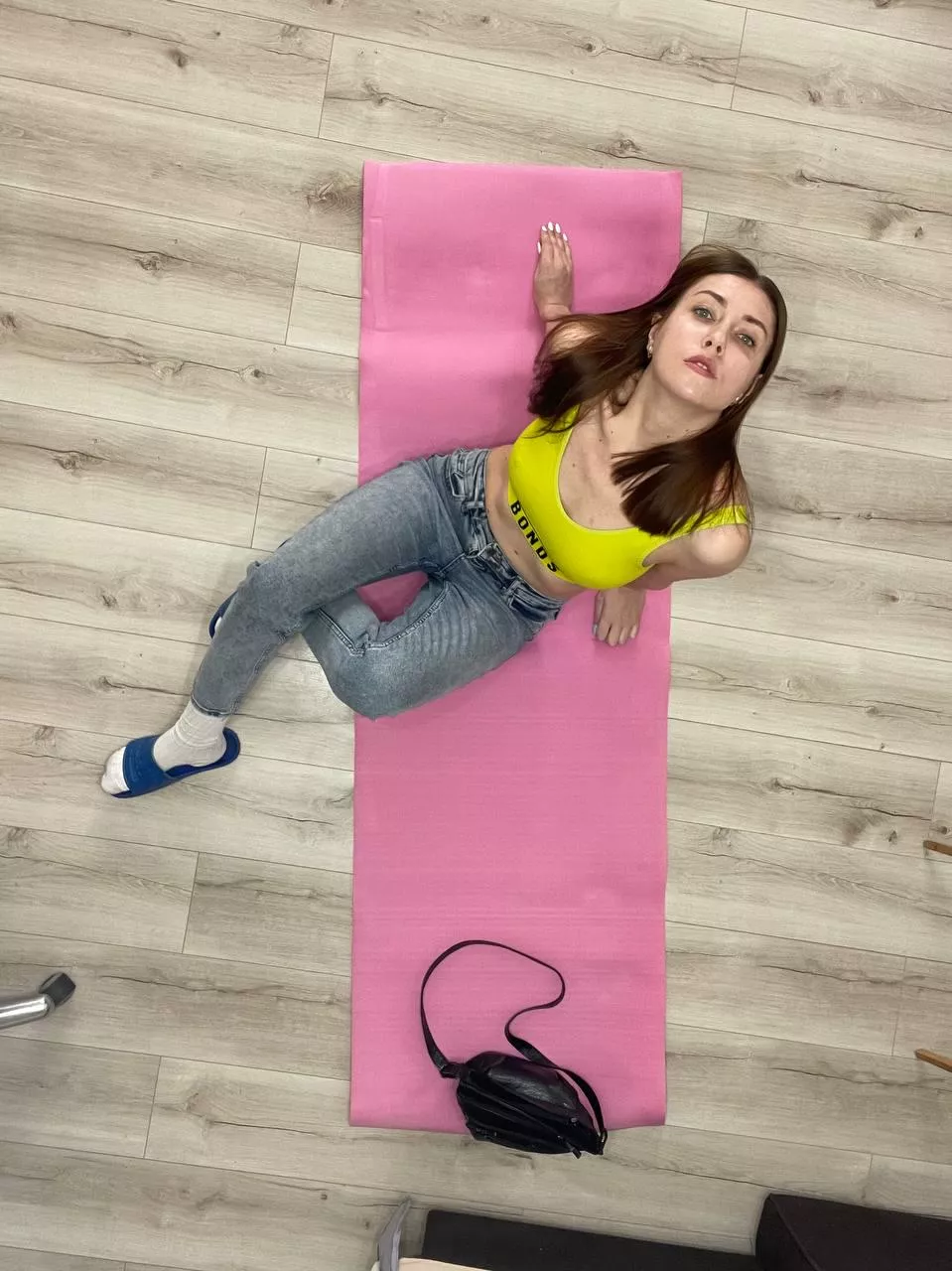 I'm working out, and I took my bra off so nothing gets in the way of full movement🥰