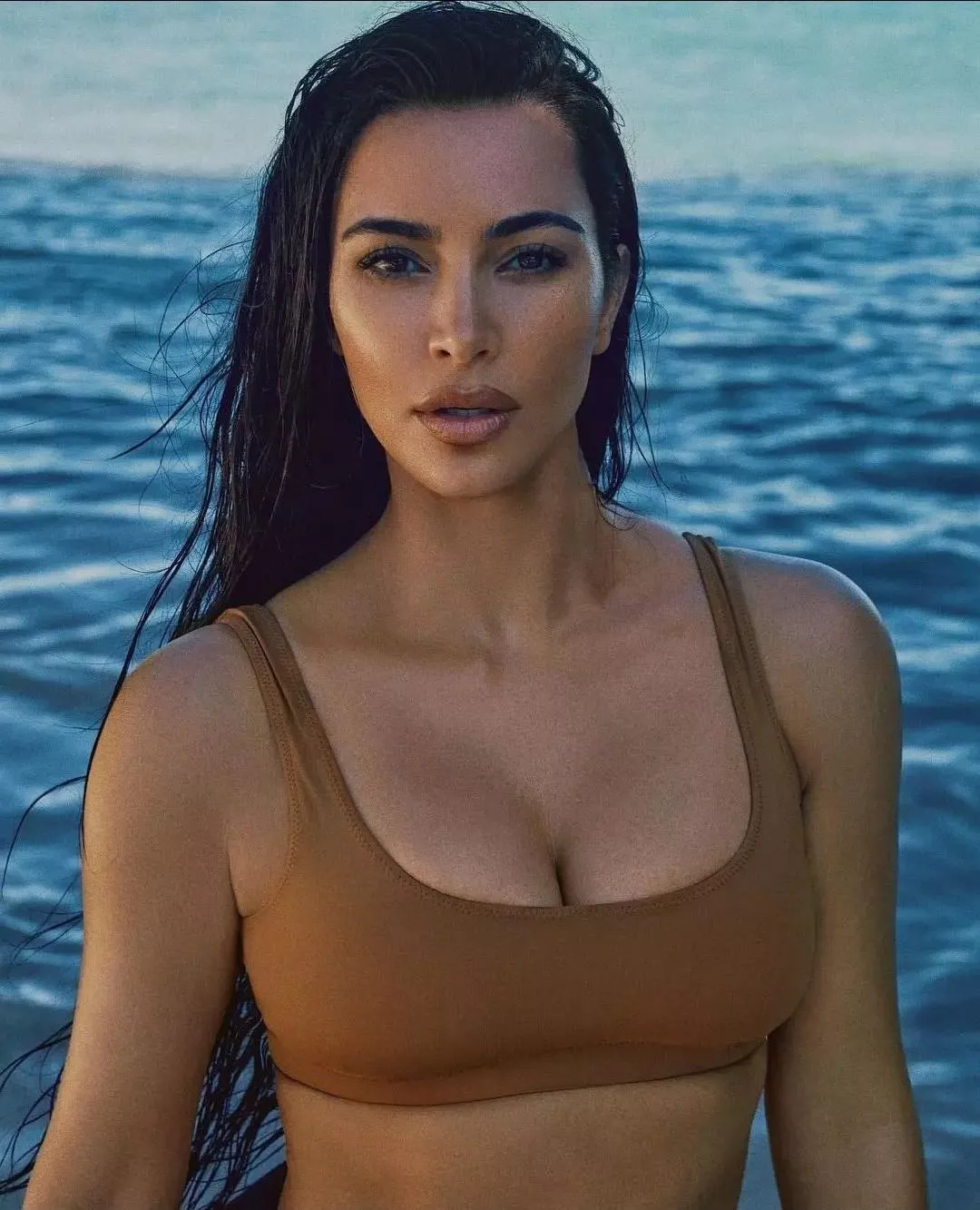 In front of the ocean 