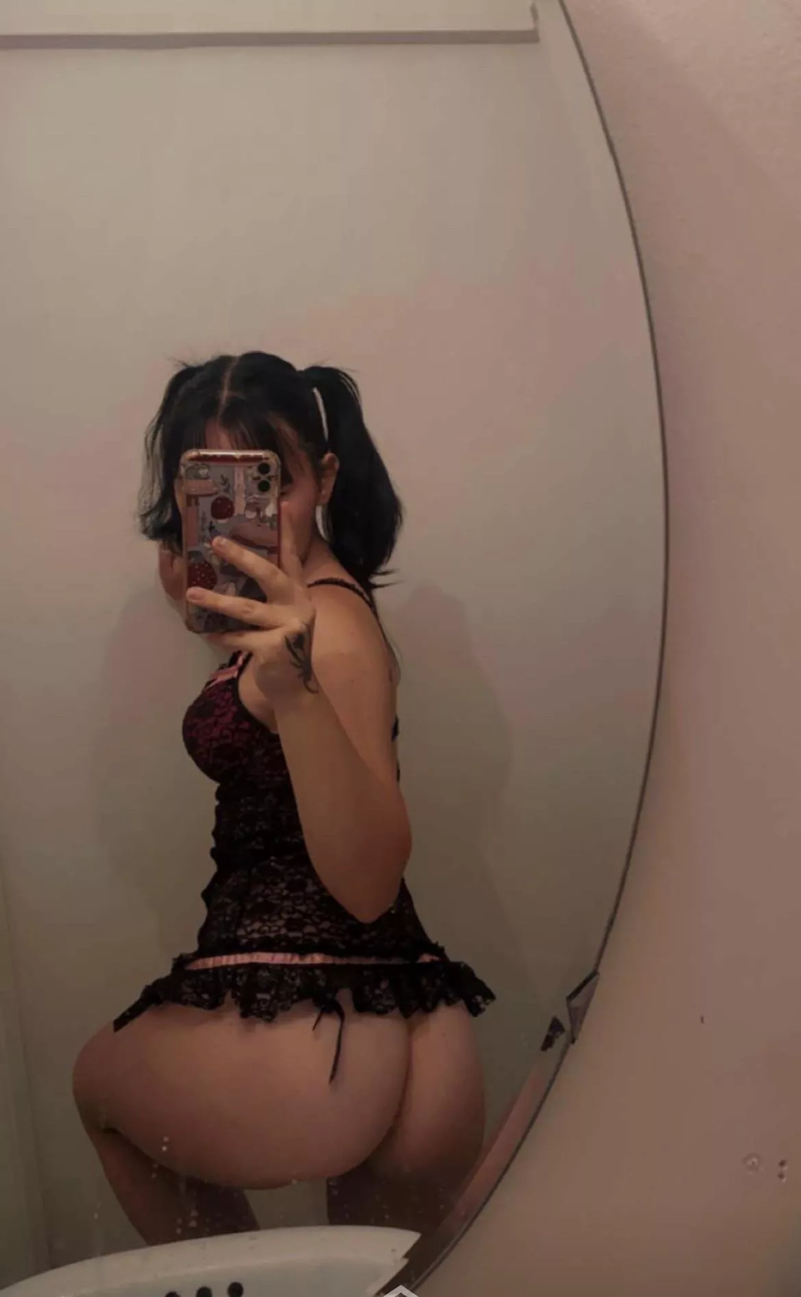 Love trying on my little goth outfits 😈