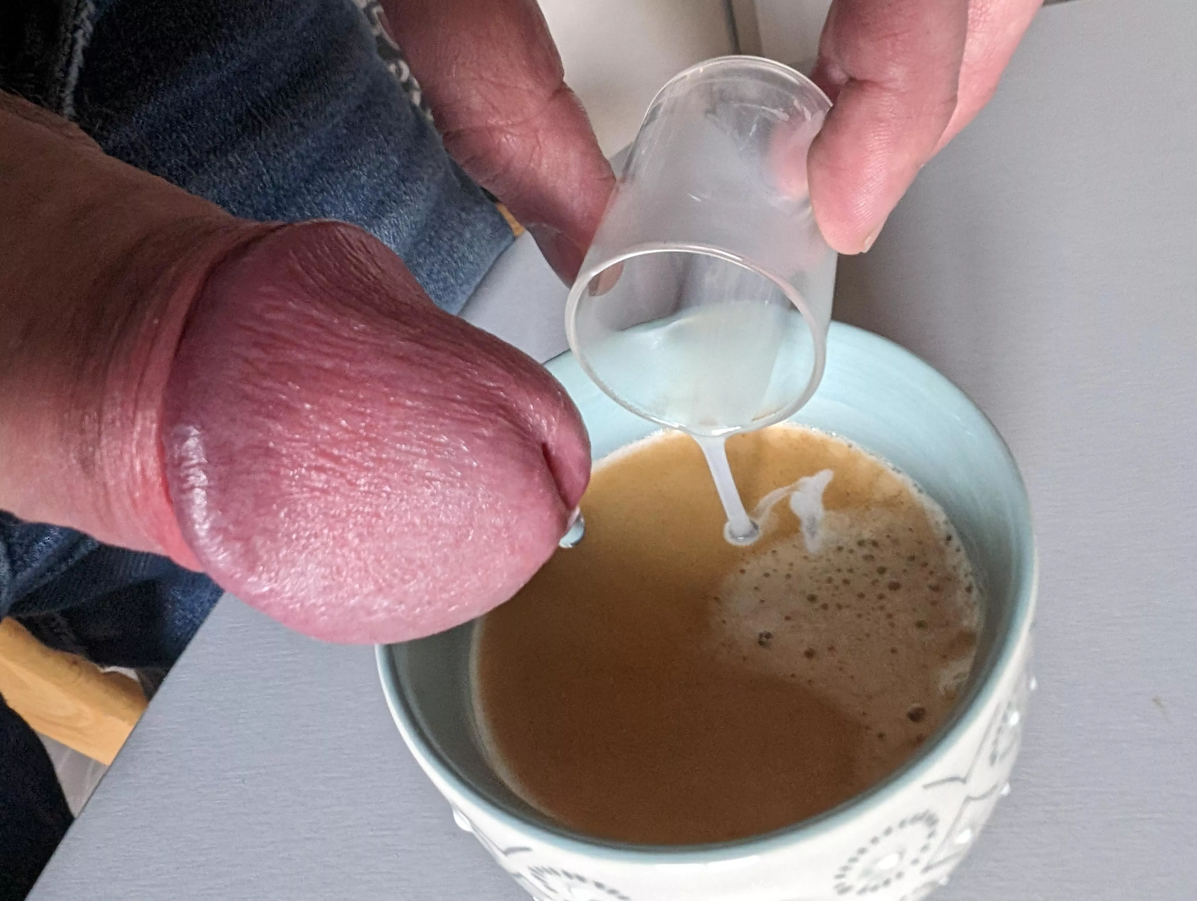 Mix Pre and Cum for my cofee ❤️