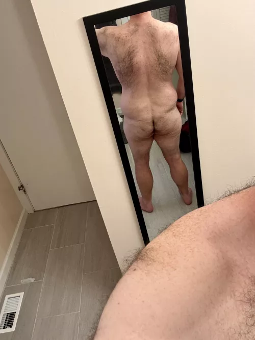 My backside is slowly getting better. Love handles ruin the upper body for now. My butt, who knows.