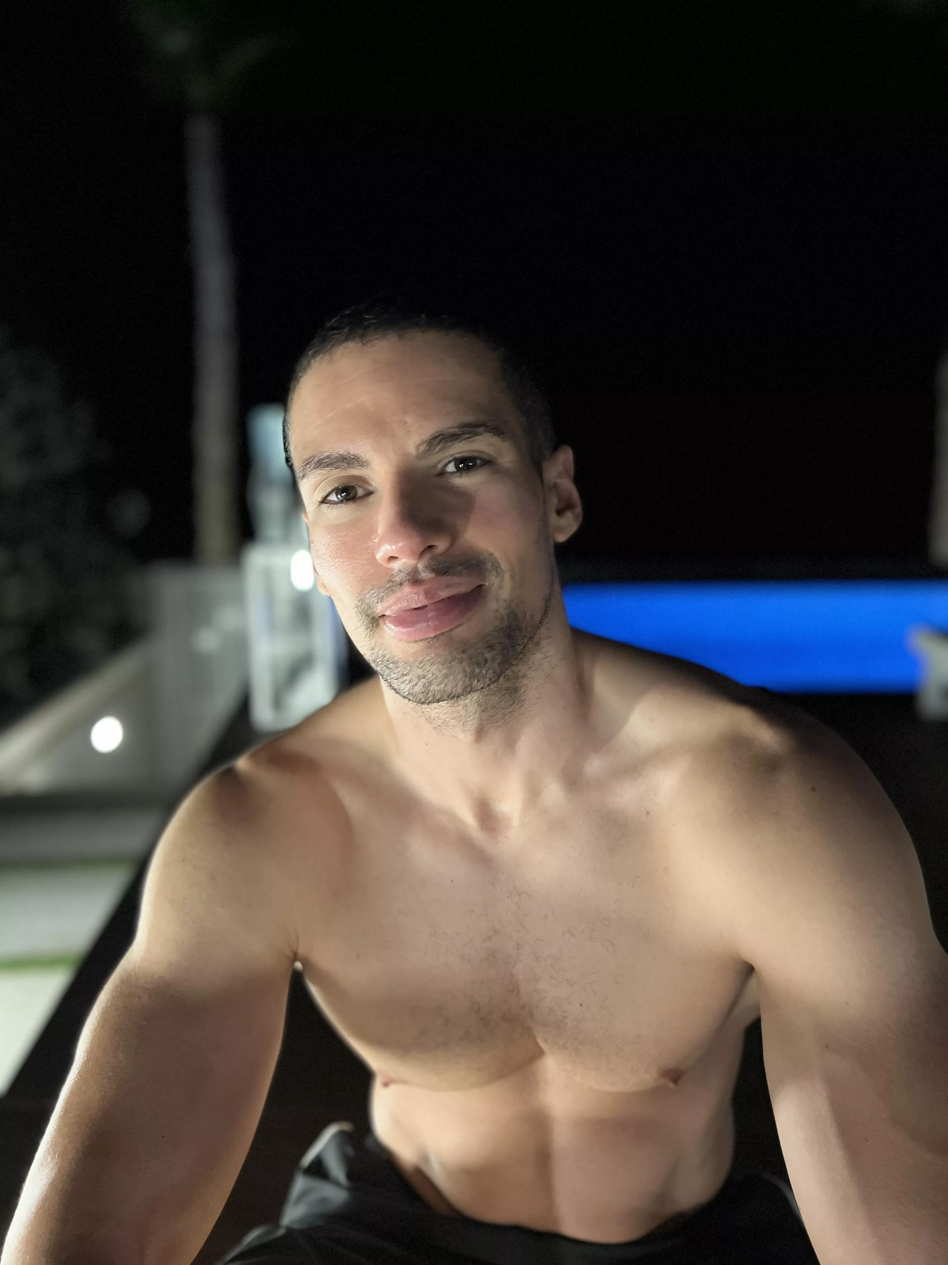 pool at night