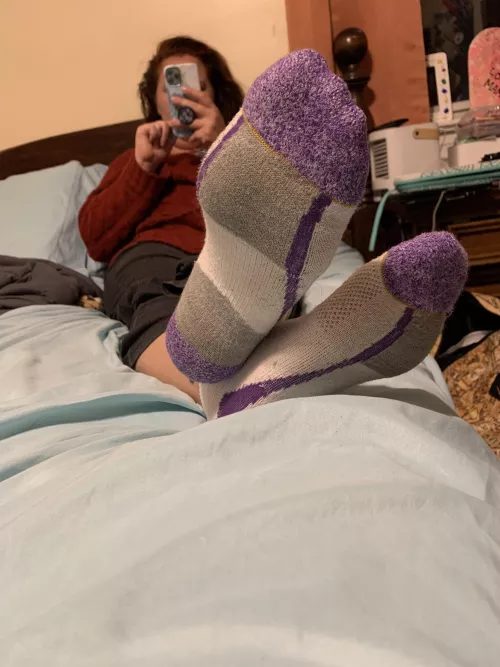 [Selling] My purple gym socks would look so good in your mouth 😉💕