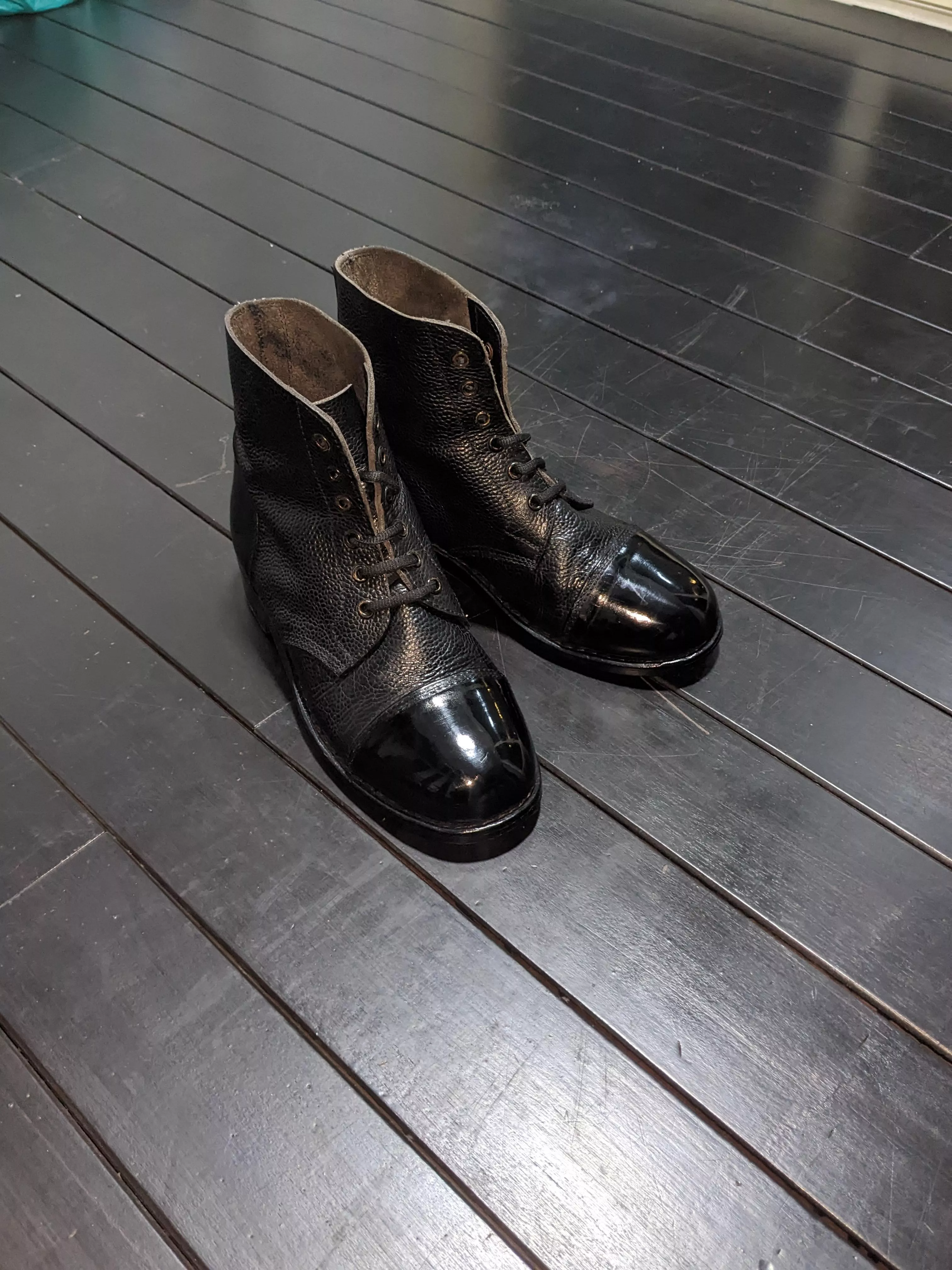 Ammo boots, polished.