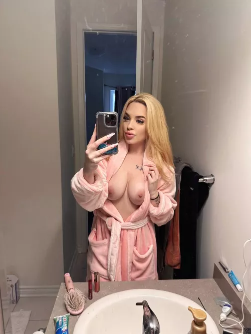 Care to suck my tits in the shower?