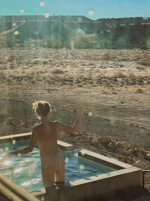 Enjoying the view and being naked and free