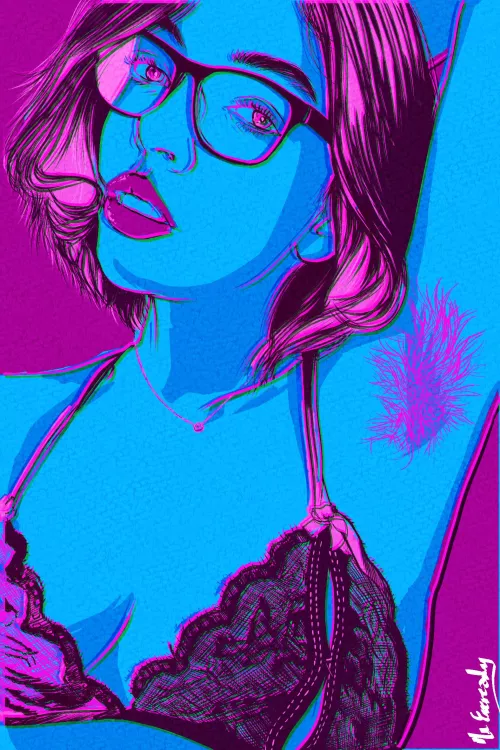 Hairy Girl Series N° 23 (abbysunny) Art by me. Digital