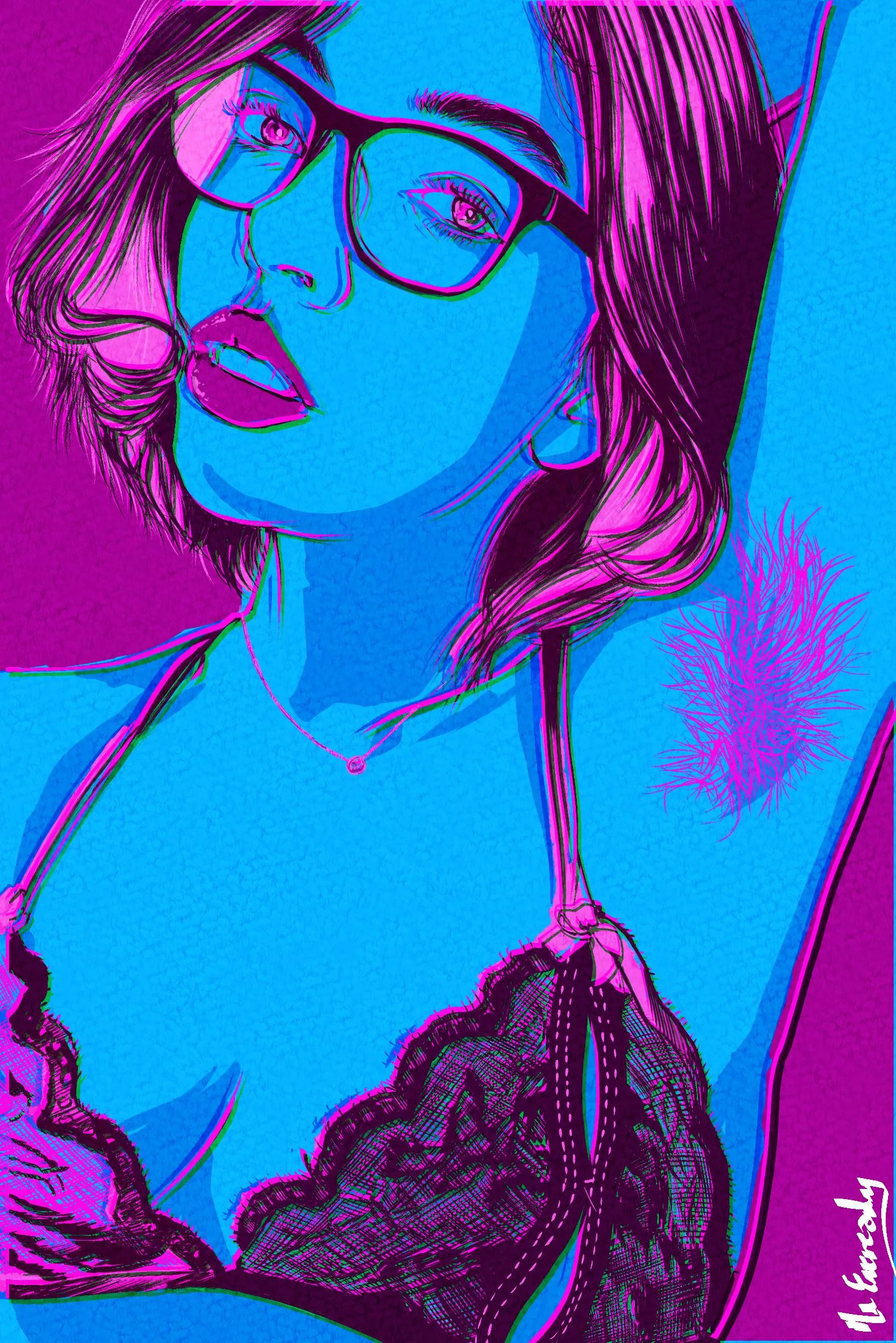 Hairy Girl Series N° 23 (abbysunny) Art by me. Digital