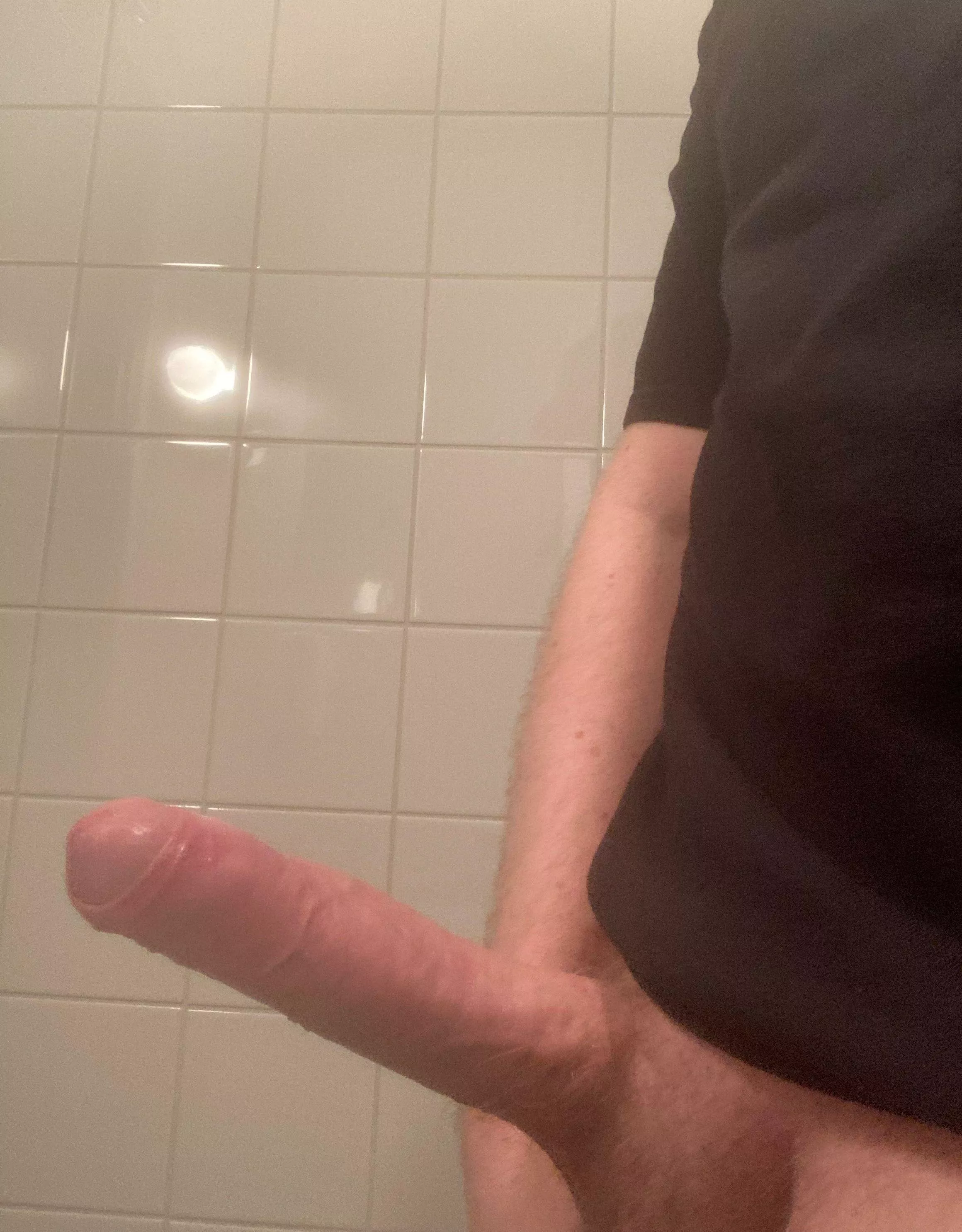 My Swedish cock - foreskin slowed pulled back! Wanna taste?