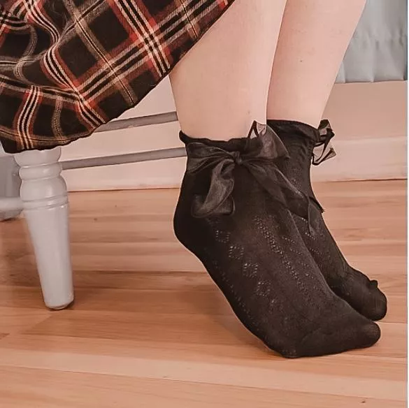 New to reddit and love to wear cute socks! [F]