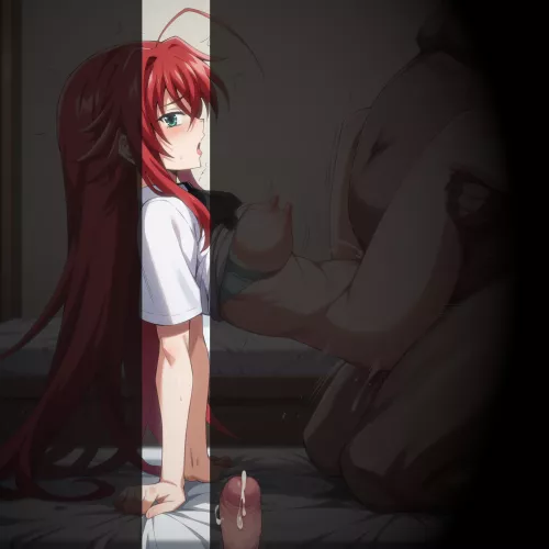 Peeking on Rias (clean picture inside)