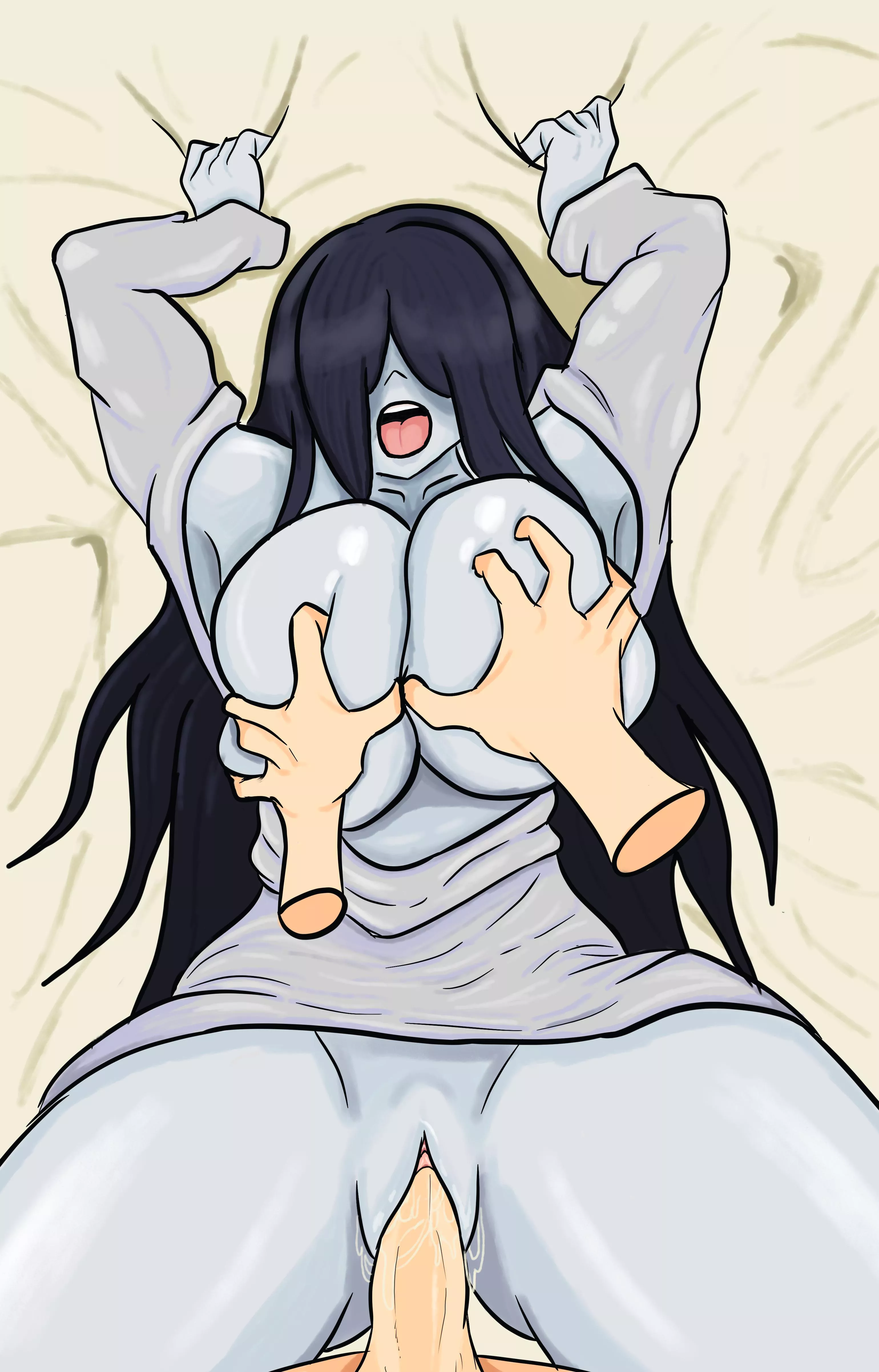 Sadako getting groped, OC @Yowch29