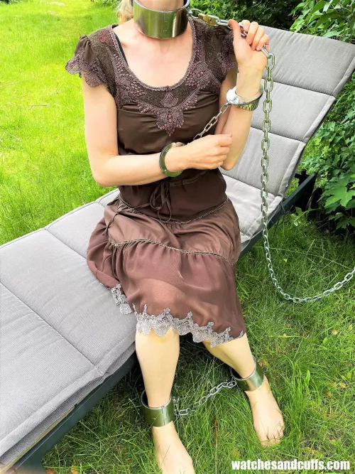 Time to read a good book. Nothing else to do when I'm chained like this!