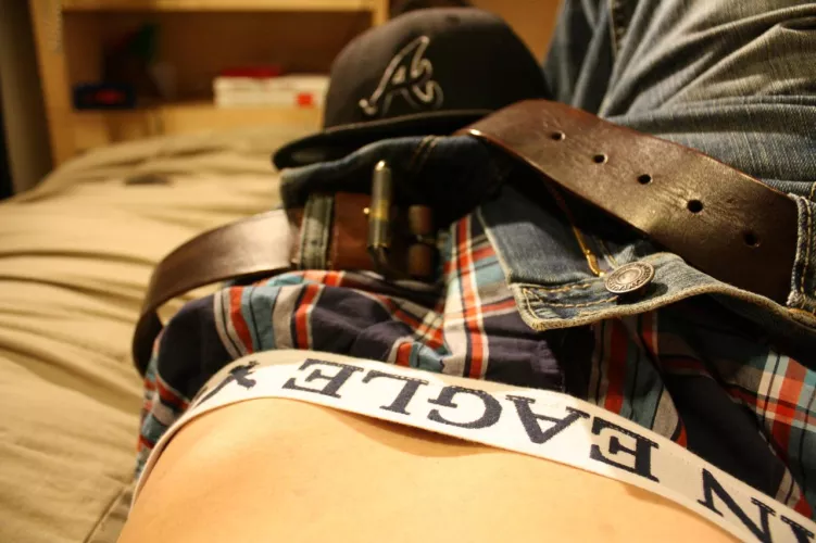 Tomboy Girl Posing in Loose Boxers