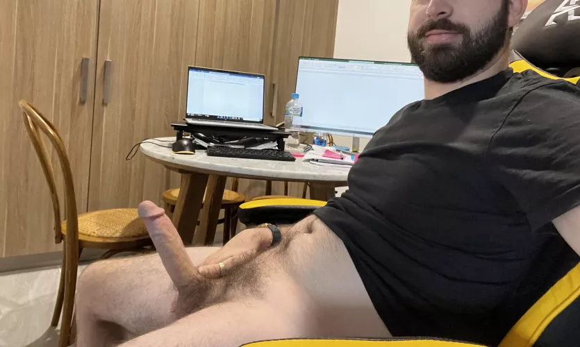 Wanking.. I mean, working from home 😉