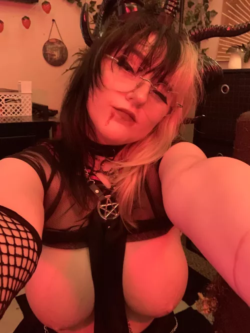 Would you let this big titty succubus suck your soul out through your cock?