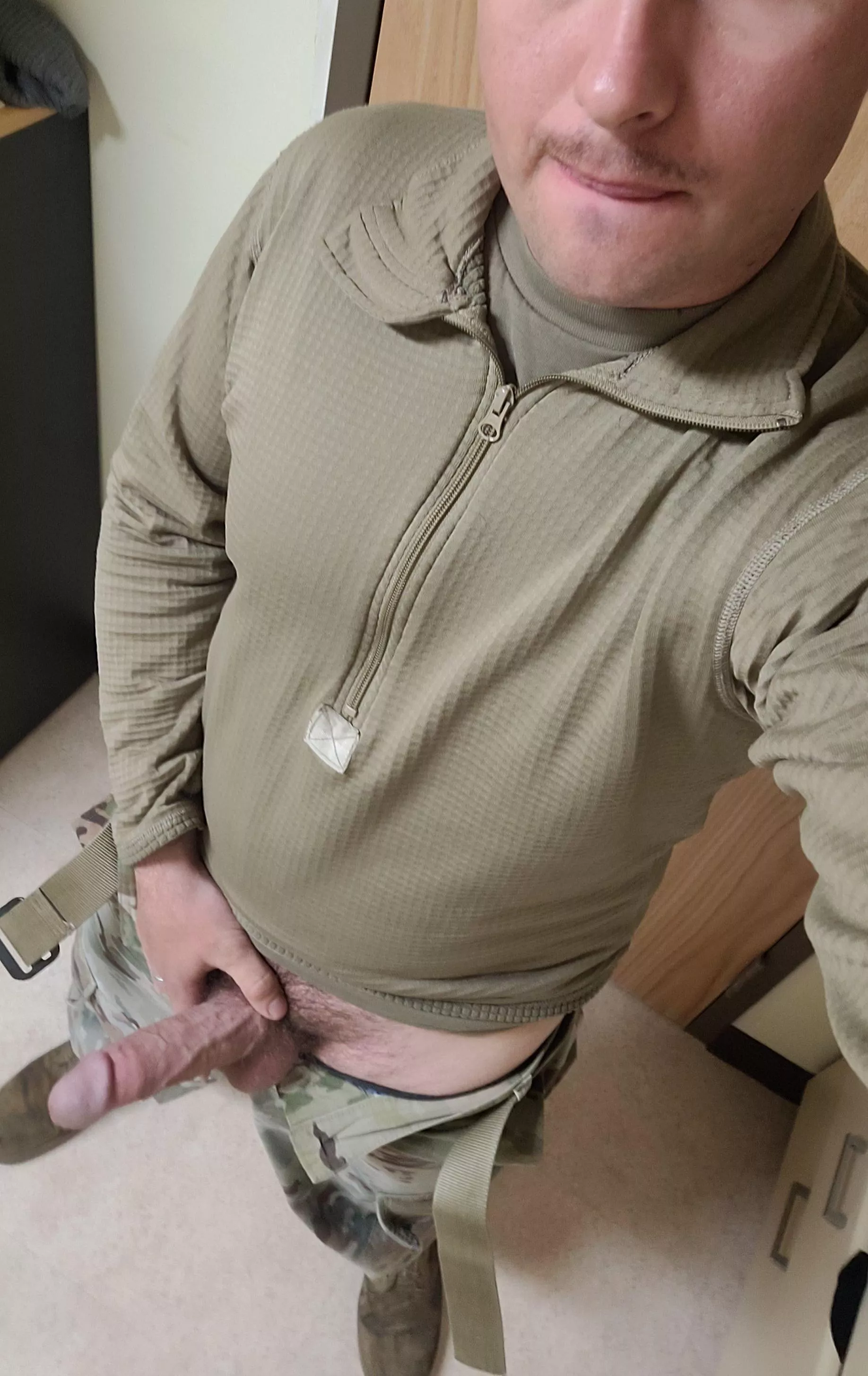 (31) Get on your knees, now. 