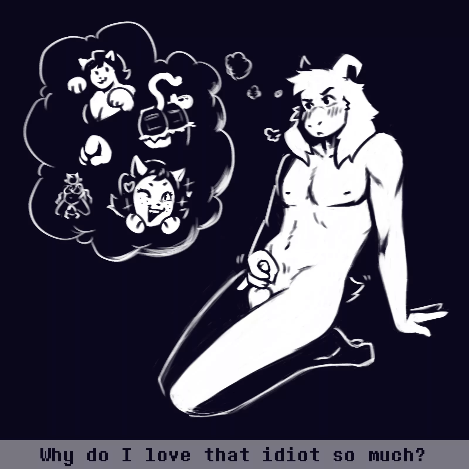 [Asriel] thinking about [Catty]