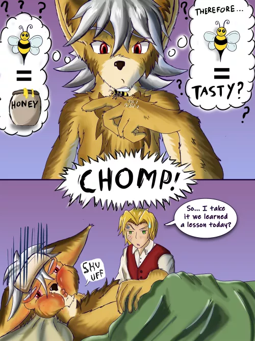 Azee learns a lesson about Bees... (Art by Me)