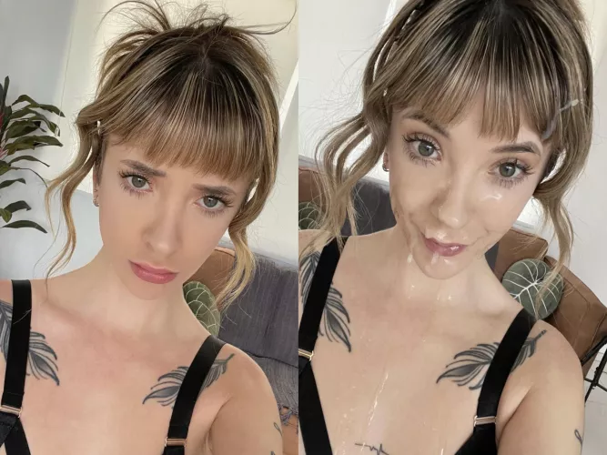 before vs after getting a facial… 😣/😚