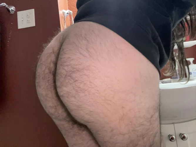 Bent over and waiting