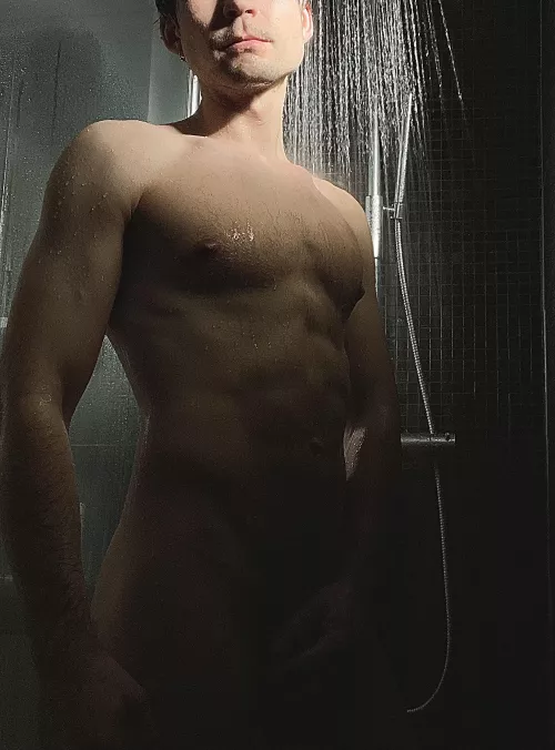 In the shower