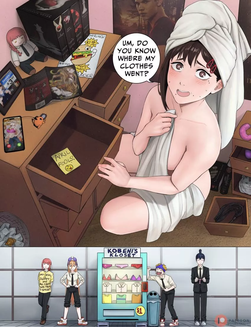 Kobeni got fooled on April fool day (Chainsaw Man)