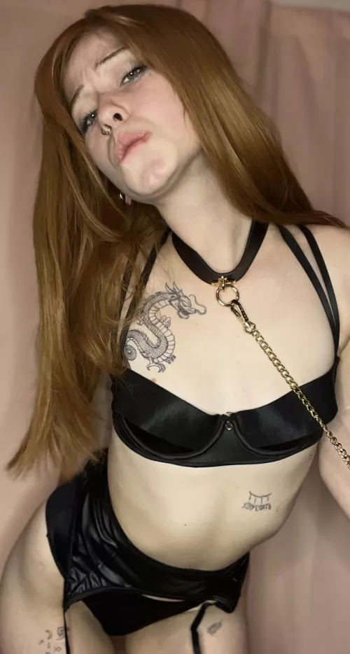 Leash and collar are the obligatory attributes of an obedient girl