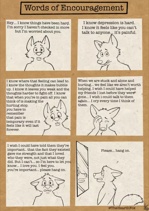 Love yourself and stay strong during these hard times (credit to @TheHearthFox on X/Twitter) 