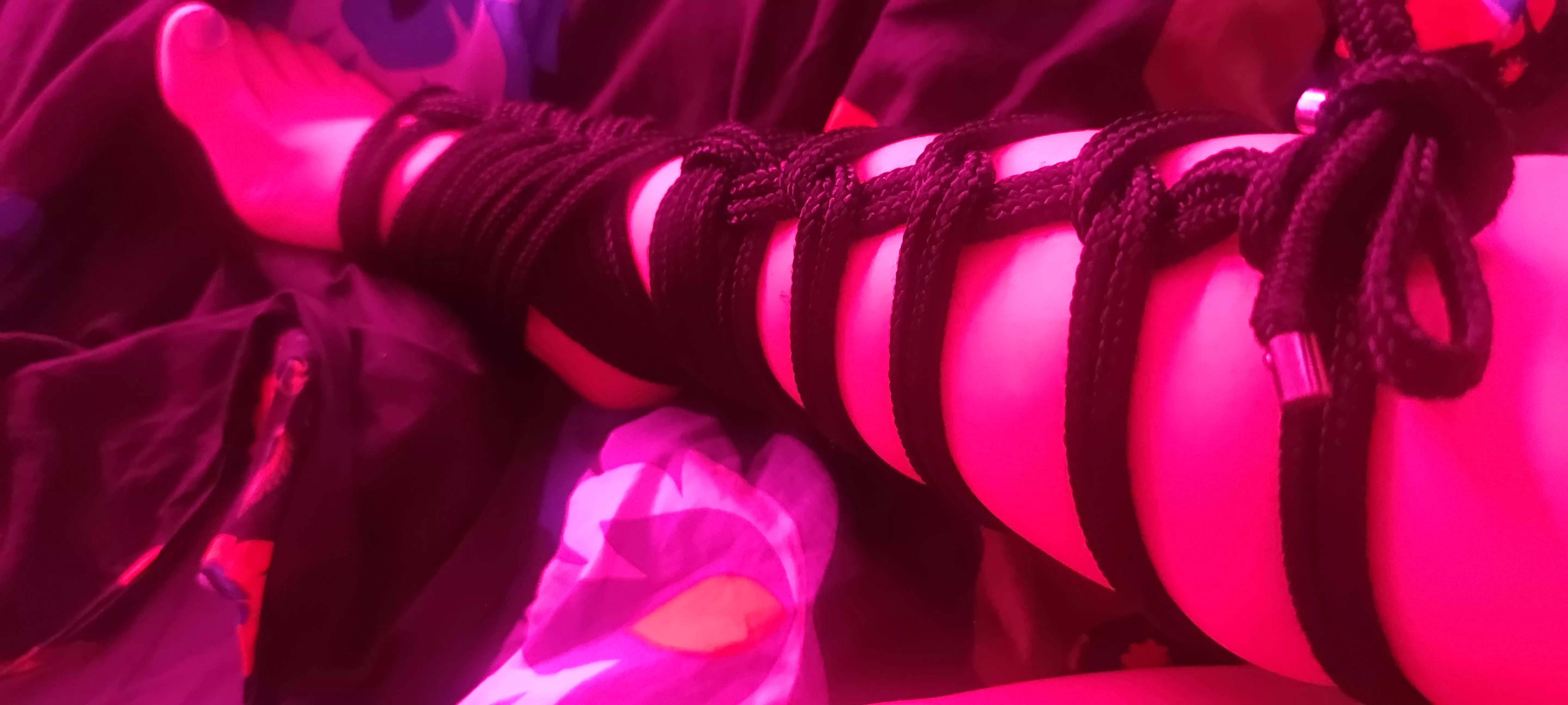 My partner tried a new tie