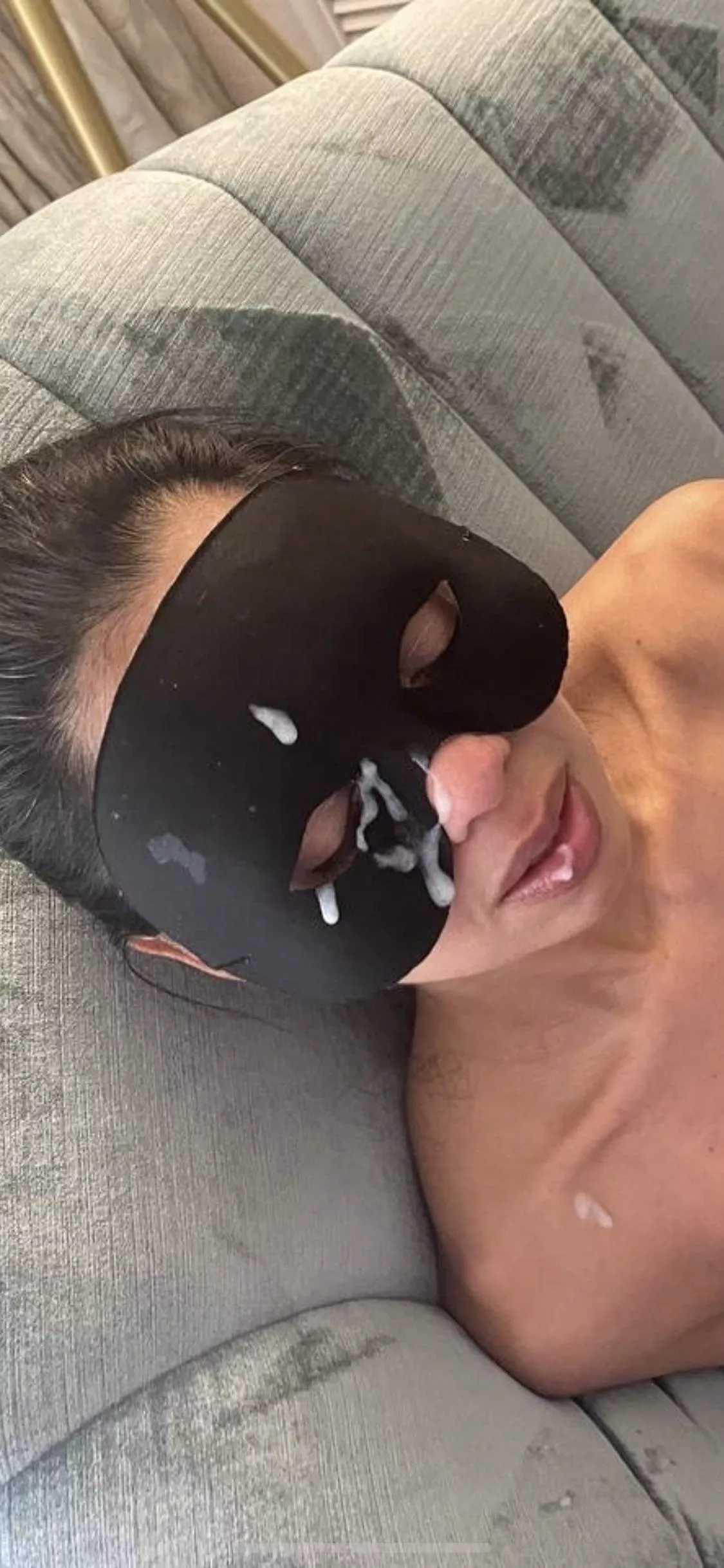 She looks gorgeous wearing cum 