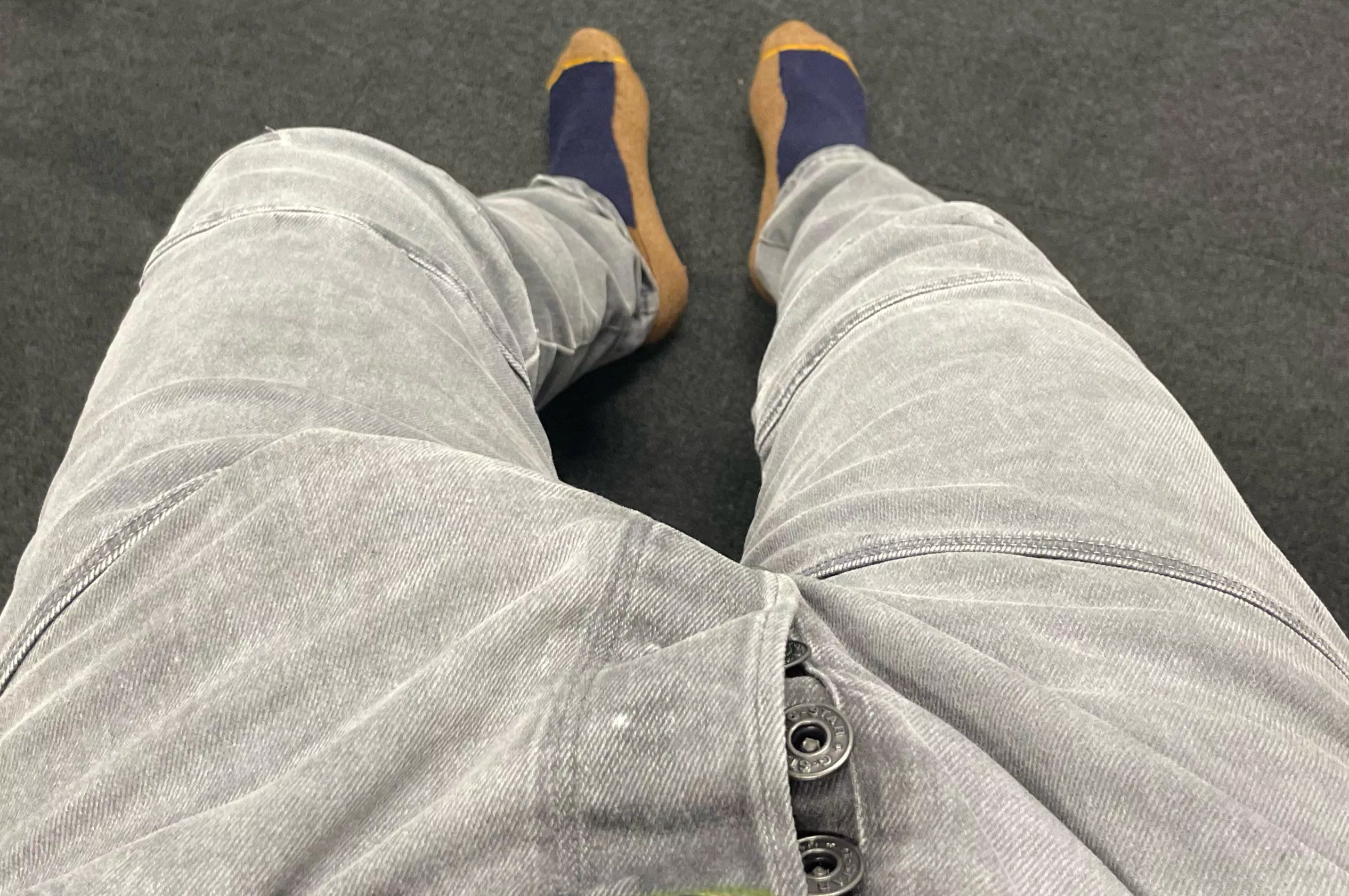 Showing up to my office and see my big bulge 