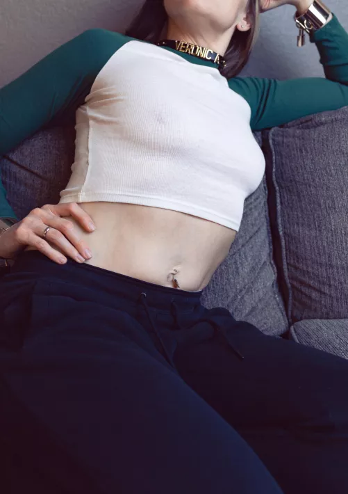 The one advantage of having big nips is showing them off