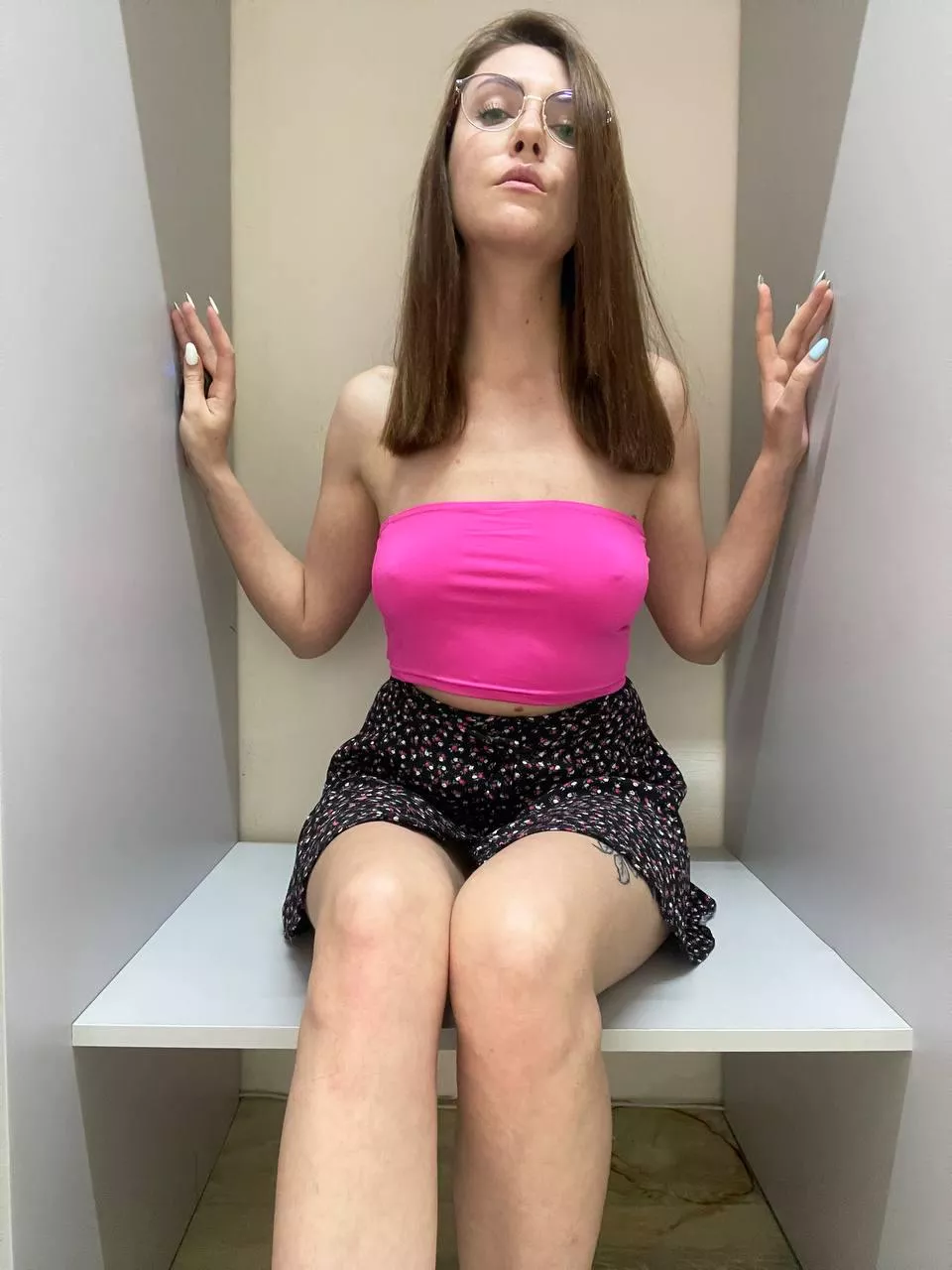 Being in that skirt, don't you want to look underneath?😏