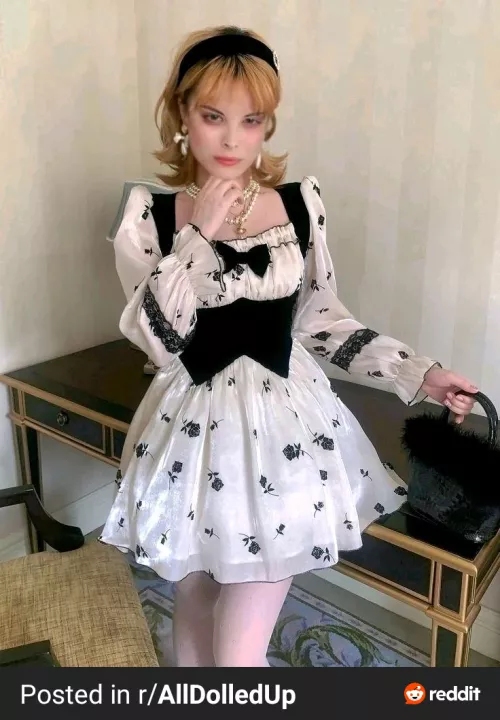 Black and white chiffon 