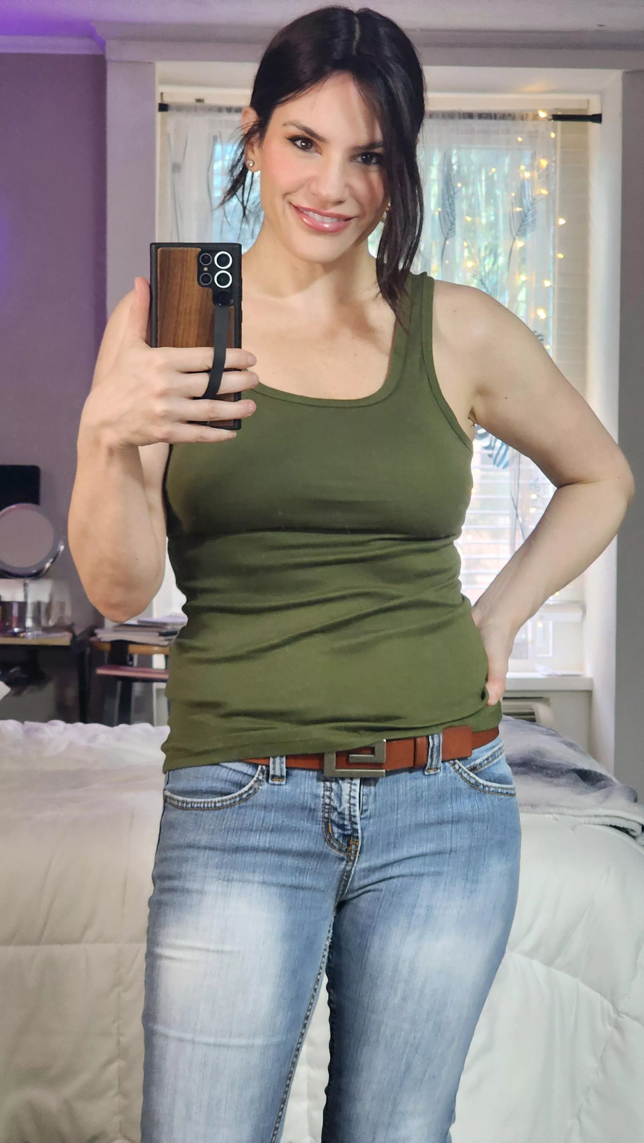 Brunette Baby in Blue Jeans