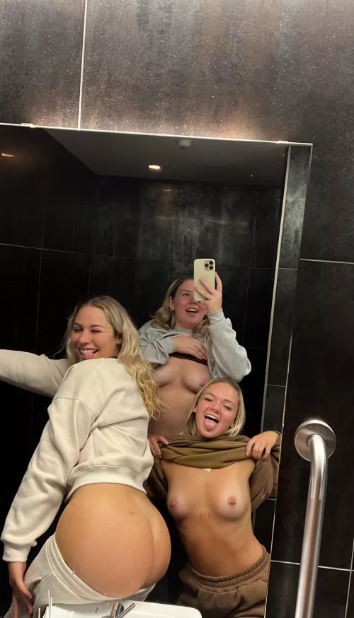 cheeky club bathroom nude w the gals