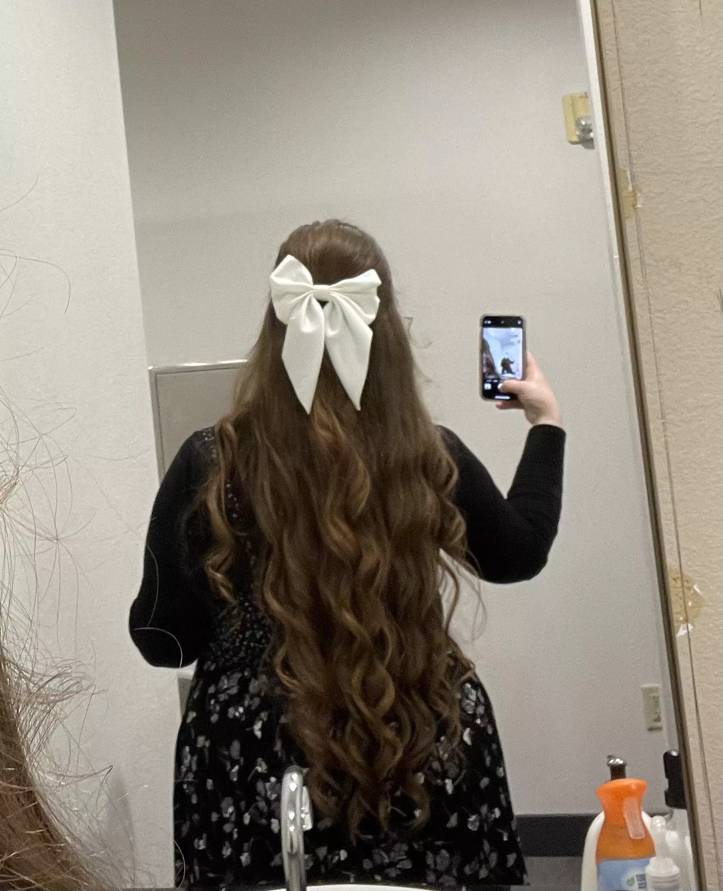 Church hair today! Do you like my bow?