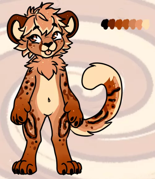 Cinnamon Swirl Cheetah - Adoptable (Art & Design by Me!)