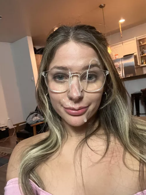 Cover my glasses in your thick cum