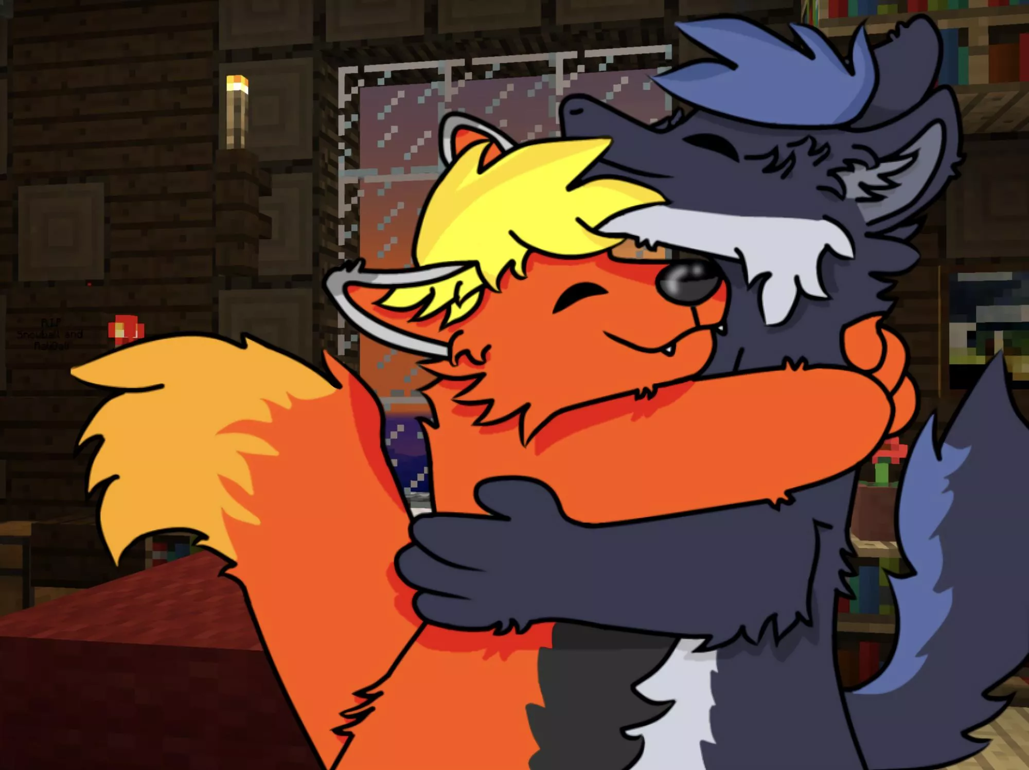 Furry cuddles :3 [art by me]