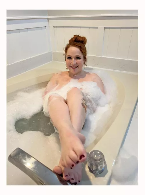 Jump on in! The bubbles ars just fine!