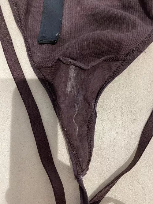 Lil sis cum in her lil thong