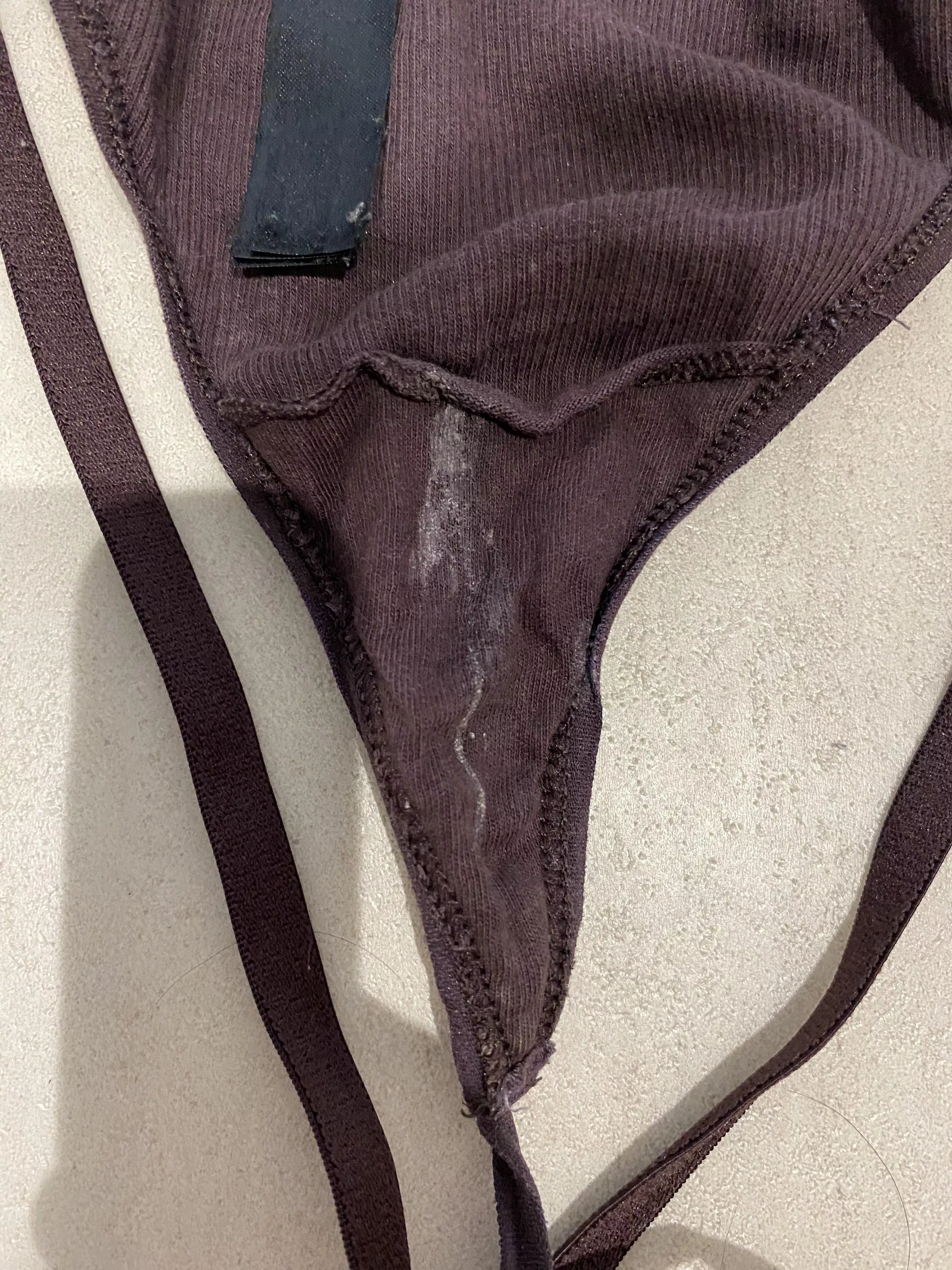 Lil sis cum in her lil thong